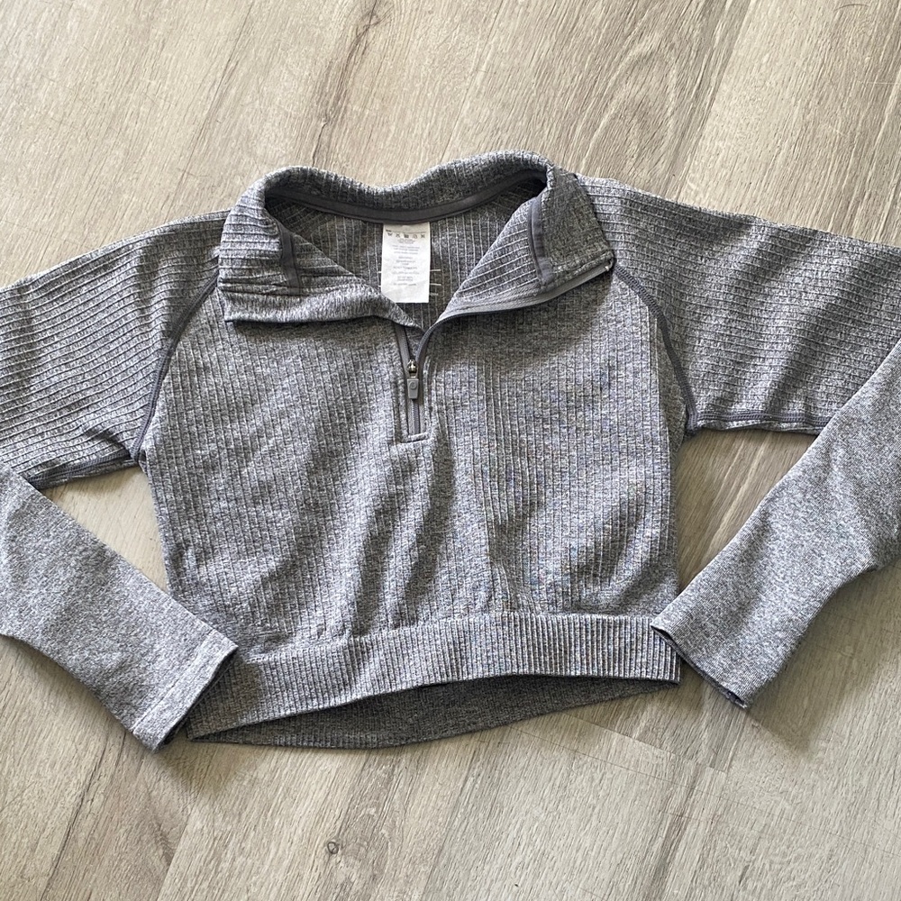 AYBL Cropped Quarter Zip Long Sleeve